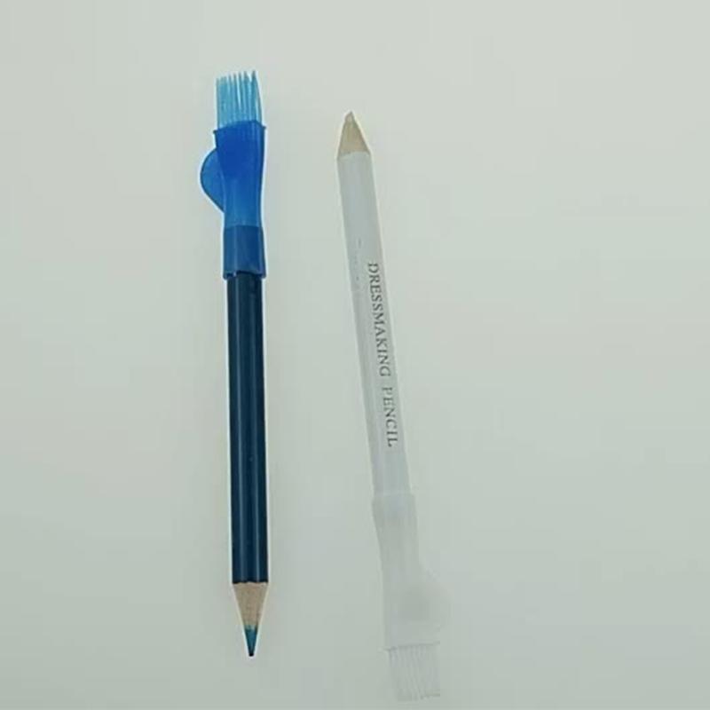 3 Pcs Fabric Marking Pencil with Brush Tailor Mark Pencil Sewing Chalk Pen Sewing Fabric Pencils