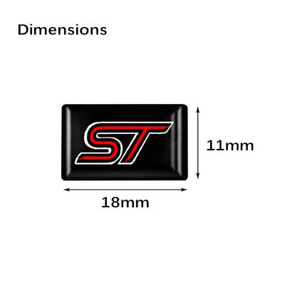 10Pc 3D Epoxy ST Logo Car Styling Stickers Small Drop Glue Decals Accessories For Ford Focus MK3 Ranger Fiesta S-Max Mondeo Kuga