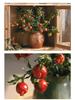 Prosperity Pomegranate Artificial Flower Arrangement for Living Room Decor - Realistic New Year Dried & Green Plant Ornament