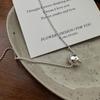 S925 Sterling Silver Knock Face Water Drop Necklace Wind Fashion Simple Personality Collarbone Chain