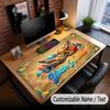 Fish Ocean Theme Custom Mouse Pad Personalized With Name Text Customized Desk Mat For Office Home Decor