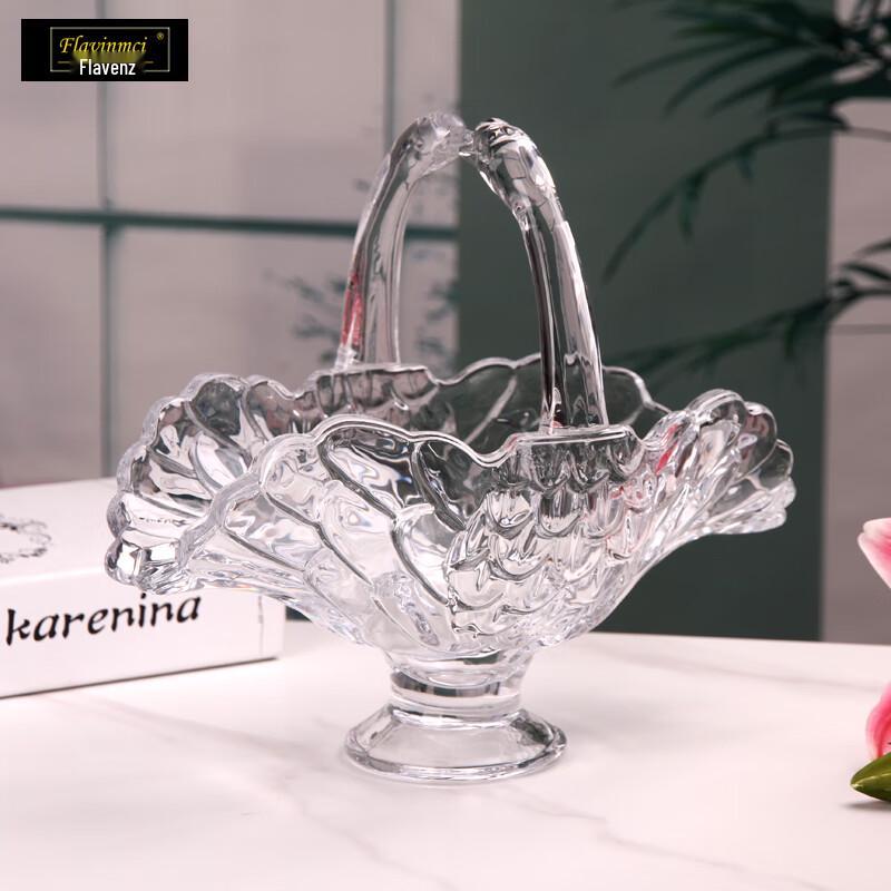 Flavinmci Kristallglas Schwan Obstschale & Korb