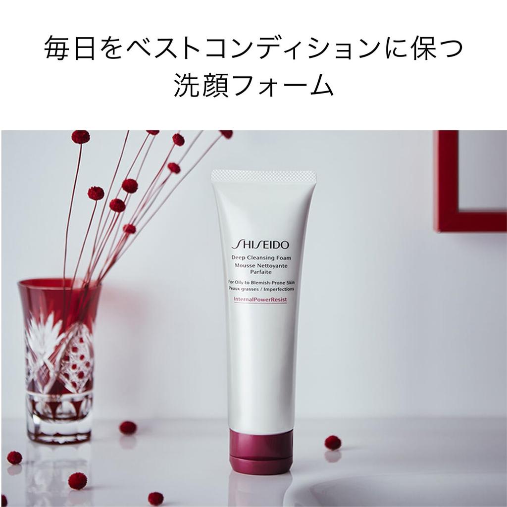 SHISEIDO Skincare Deep Cleansing Foam 125g | Facial Cleanser & Soap | Foam | Refreshing Green Floral Scent | Pore Refining | Shiseido
