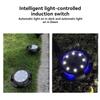 Black Shell Outdoor Waterproof Solar Buried Light 8+4LED Side Light Deck Light Lawn Garden Garden Installed Ground Insert Light