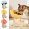 Tilted Pet Food Dish Elevated Cat Bowl, Raised Detachable Comfortable Dining Position for Cats Splashproof Feeder with Non-slip Base Indoor