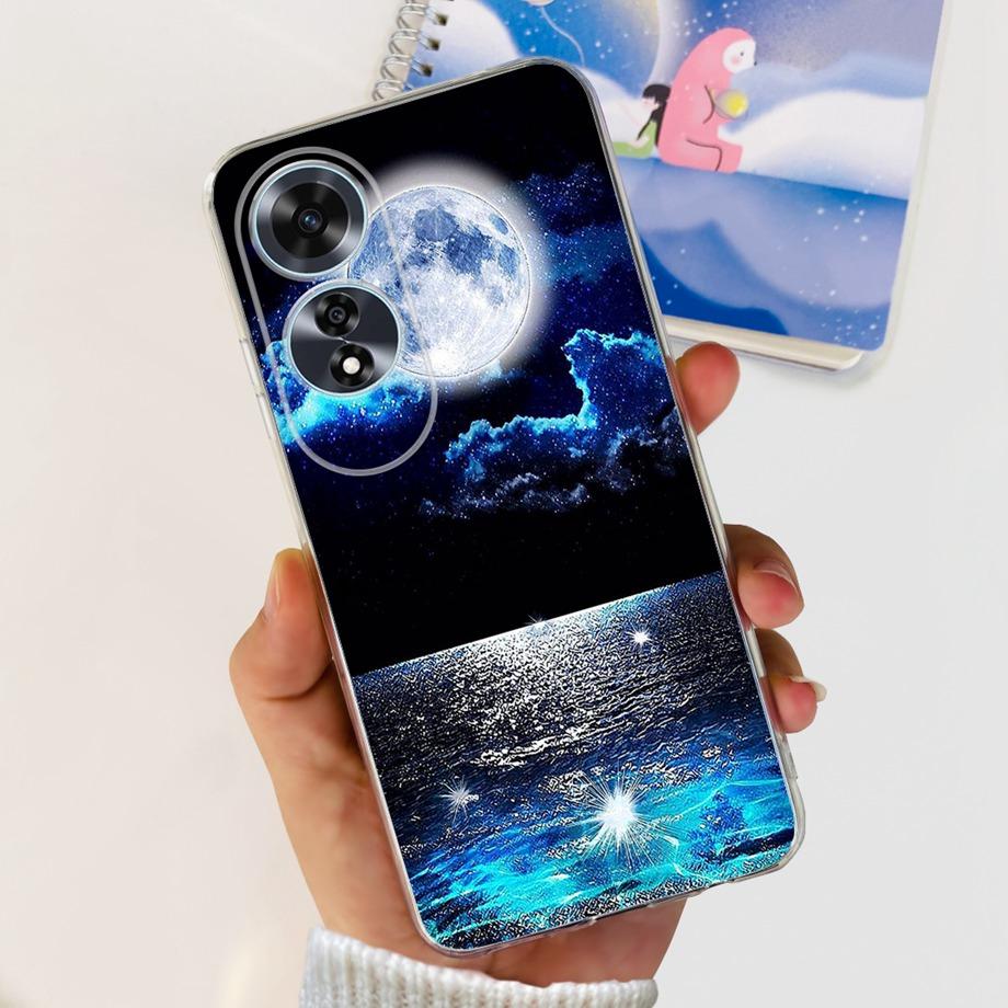 For OPPO A60 Case CPH2631 Phone Coque Transparent Slim Soft Silicone Back Cover oppoA60 A 60 Funda Flower Butterfly Love Heart