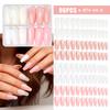 96pcs Coffin Ballet Full Cover Nail Tips Mix Color Fake Nials New Press on Nails  Woman DIY Nail Art