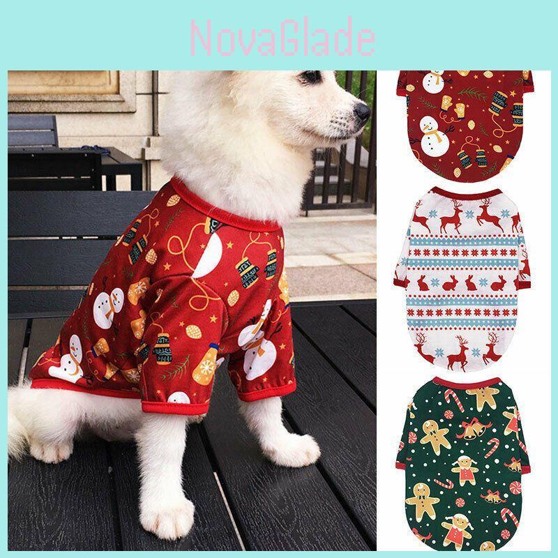 Cozy And Soft Christmas Pet Apparel T-shirt For Dogs And Cats With Delightful Holiday Design