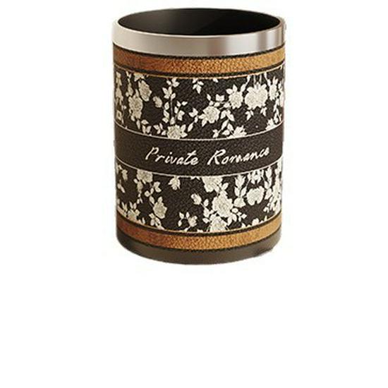 Grande Pattumiera Retro Americana di Alta Gamma in Pelle per Soggiorno, Camera da Letto o Cucina
