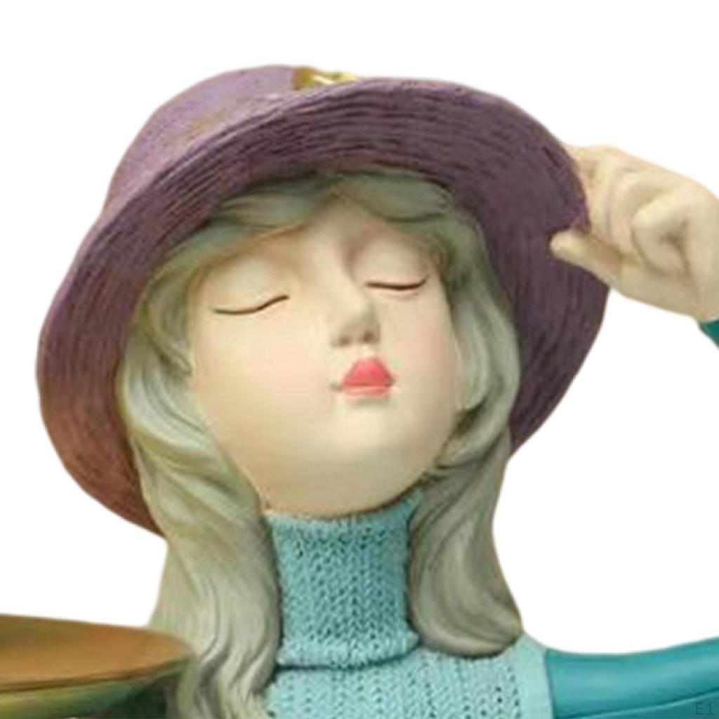 Figurine Statue Storage Tray Collectible Sculptures Decorative for Living Home Decoration