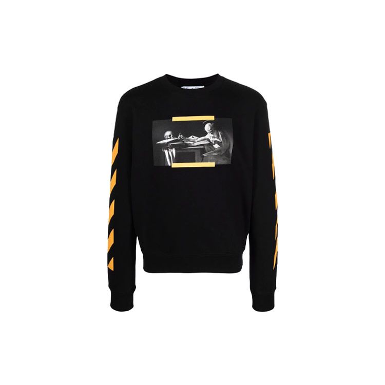 

Off-White Caravaggio Painting Тонкие черные/разноцветные мужские топы с круглым вырезом OMBA025F21FLE0091084 L