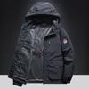 Spring and Autumn Hooded Jacket Men's Multi Pocket Outdoor Casual Jacket Windproof and Breathable Mountain Climbing Sports Casual Top