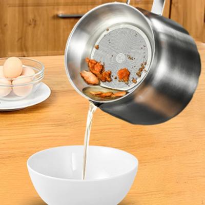 Bacon Grease Container Oil Strainer Pot Filters Japanese Tempura Keeper Can