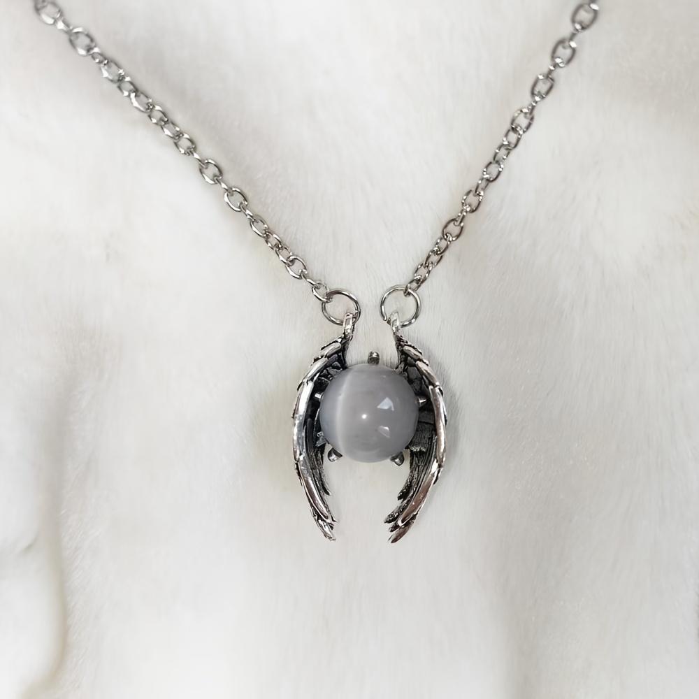 1pc Gothic Black Wing Pendant Necklace - Heavy-Duty Resin Wing Chain with Elegant Gothic Jewelry for Teenager & Teenager, Everyday & Party Necklace, N 1pc