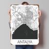 Antalya City Map Poster Customized Wall Art Vintage Metal Signs Retro Tin Plaque for Man Cave Coffee Bar Accessories House Decor