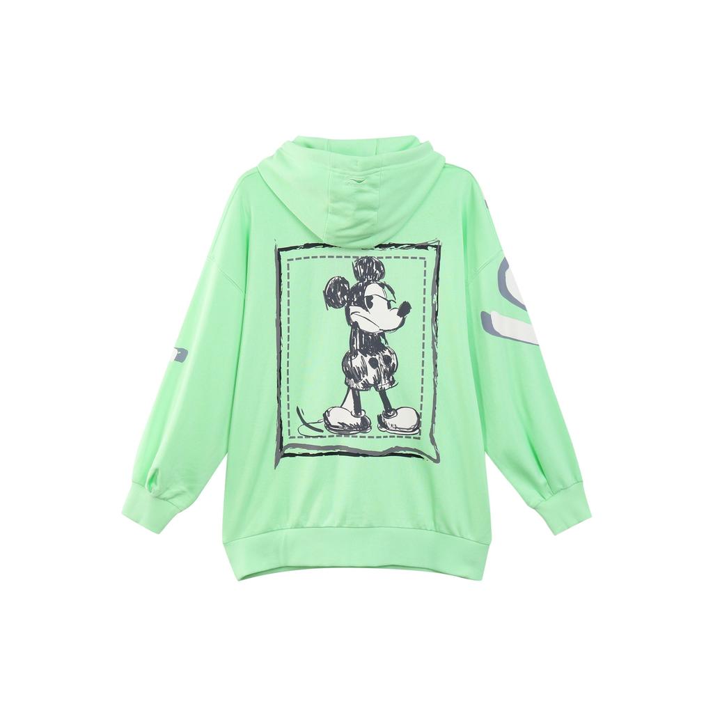 Li-Ning Co-Branded Loose-Fit Pullover Hoodie Women Tops Light-Mint-Green AWDQ398-4