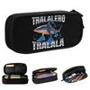 Tralalero Tralala Pencil Case Classic Italian Brainrot Meme Pen Holder Bag Big Capacity Students School Gift Pencilcases