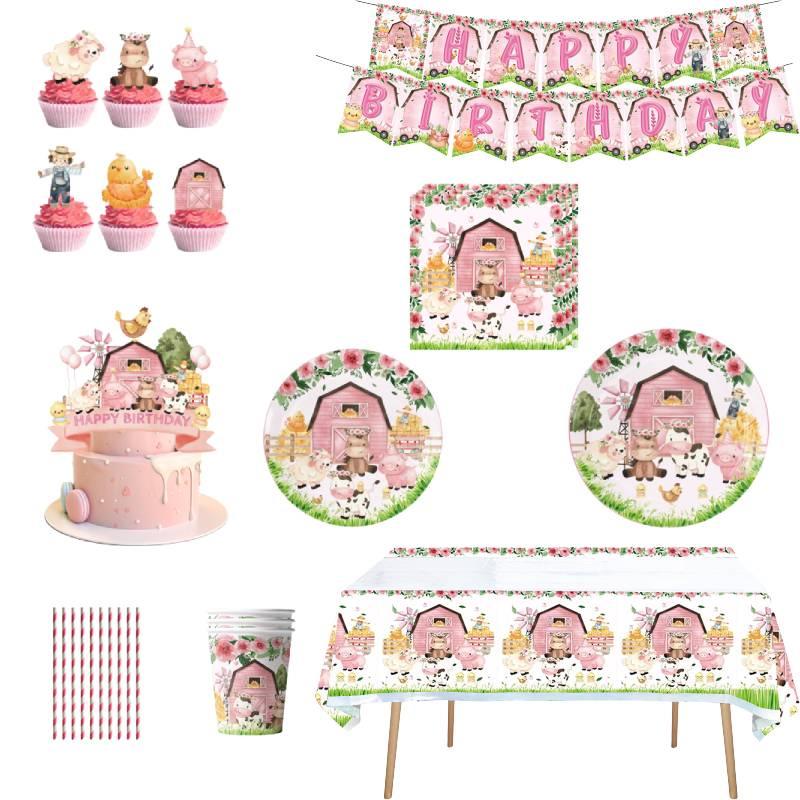 New Farm Themed Pet Birthday Party Decorations Plastic And Paper Supplies