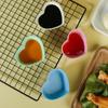 Household Love Fruit Plate - Wheat Straw Hot Pot Seasoning Heart-shaped Cute Plate for Seasoning Dish, Side Dish
