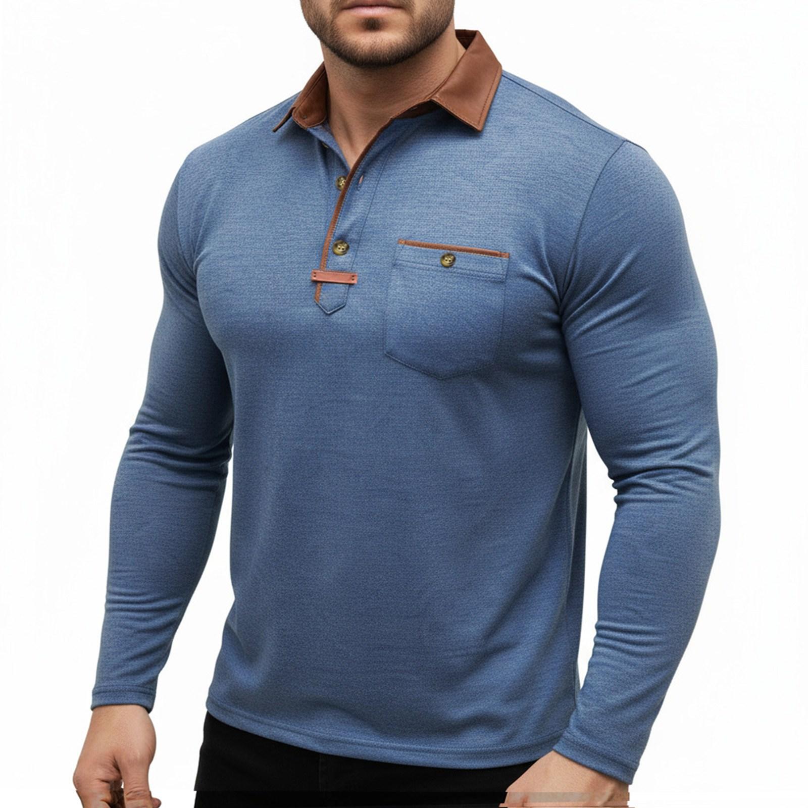 

Мужские цветные топы с длинным рукавом Мужские повседневные модные топы с длинным рукавом XL