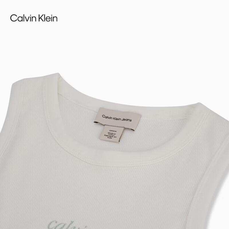 Calvin Klein Jeans Women's CK Logo Ribbed Tank Top
