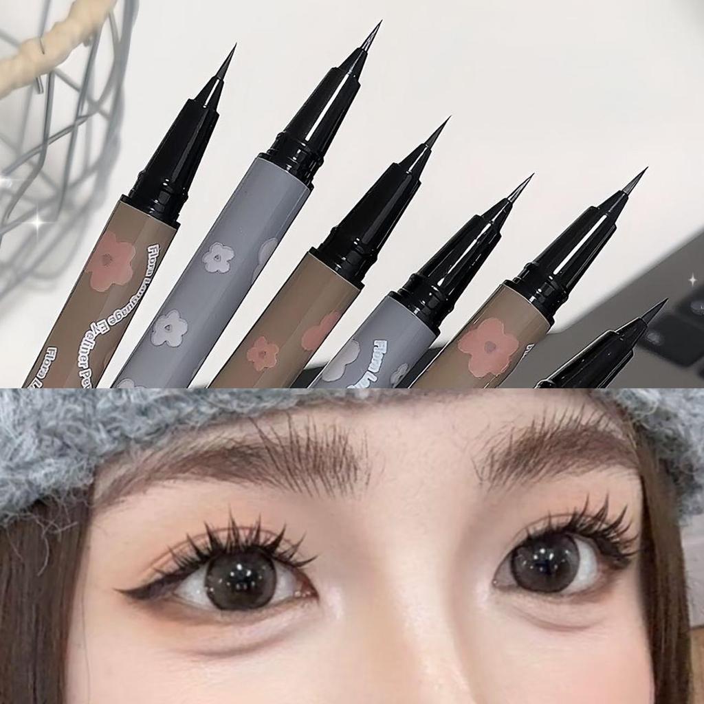 Eyeliner Pen Quick Dry Liquid Eye Liner Easy To Draw Ultra-fine Lying Silkworm Pencil Black Brown Lower Eyelash Makeup
