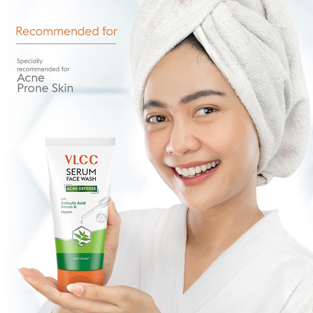 VLCC Serum Facewash 100 Ml With Salicylic Acid And Neem For Deep Cleansing And Clear Skin Face Wash For Daily Use