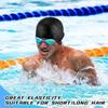 Professional Durable Silicone Swimming Cap with Ear Pockets for Adults and Teens Protects Long Hair and Provides High Elasticity