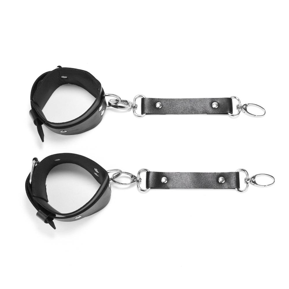 Women Leather Handcuffs Sex Bondage Handcuffs Ankle Thigh Cuffs  Kit Adjustable Waist Strap Adult SM Game Sex Toy for Couple