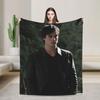 Damon Salvatore Blanket  Airplane Travel Flannel Bedding Throws For Outdoor Soft Ized Quality Bedspread Gift