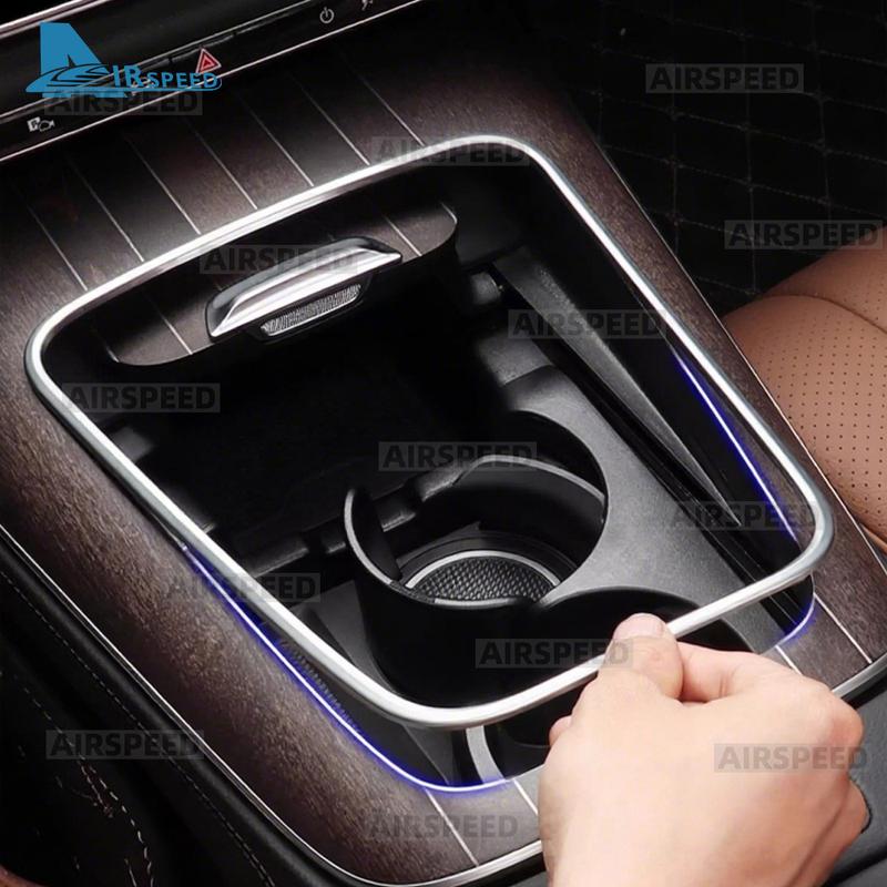 For Mercedes Benz E GLC Class W214 X254  2024 2025 Central Control Gear Storage Box Protection Frame Interior Accessories