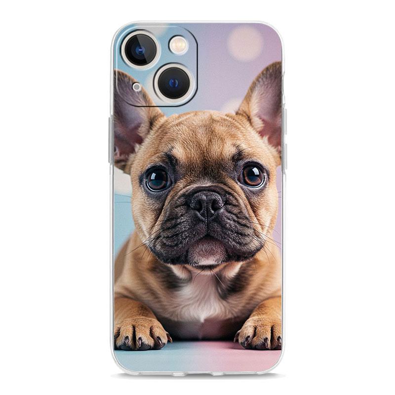 Phone Case For iPhone 17 Air Cases iPhone 16 15 12 13 14 Pro Max SE 7 8 Plus iPhone11 Clear Soft Cover French Bulldog Dog Pet