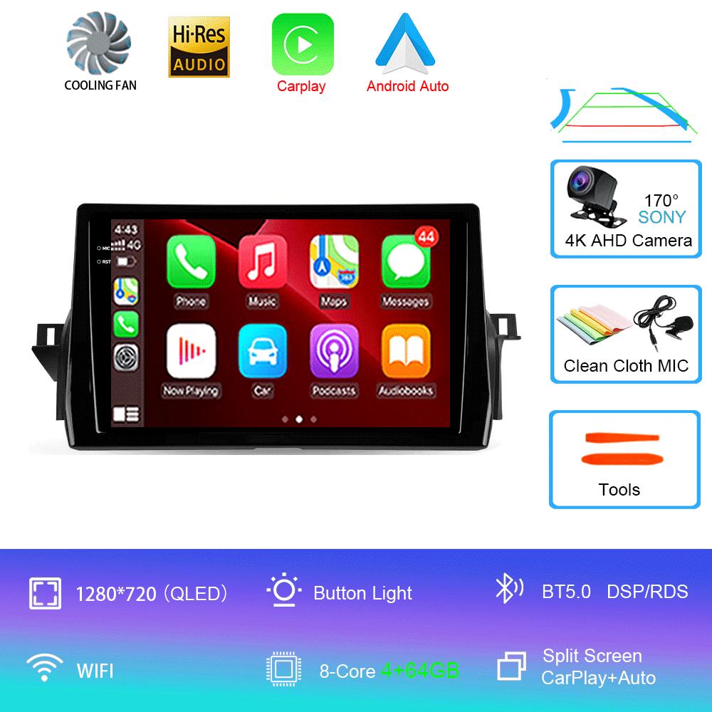 Car Radio Android 14 Carplay Auto For Toyota Camry VIII 8 XV70 2020-2021 Multimedia Video Player Navigation GPS Stereo Head Unit