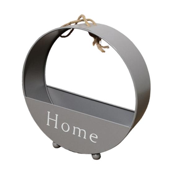 

Подвесной горшок, отдельностоящая настенная 3-цветная металлическая круглая настенная ваза для дома серый