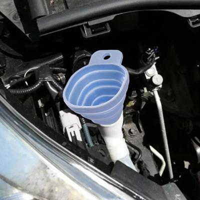 2Pcs Foldable Car Engine Funnel Silicone Liquid Funnel Square Shaped Household Liquid Distributor Engine Oil Change Tools