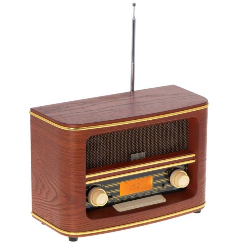 Adler-Europe AD 1187 portable radio Bluetooth 5.0 Brown