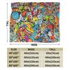 Cartoon Cute Doodle Blanket Warm Pattern Plush Bedding Throws For Girls Boys Outdoor Flannel Bedspread Bed Cover
