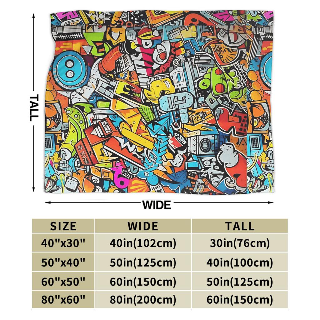 Cartoon Cute Doodle Blanket Warm Pattern Plush Bedding Throws For Girls Boys Outdoor Flannel Bedspread Bed Cover
