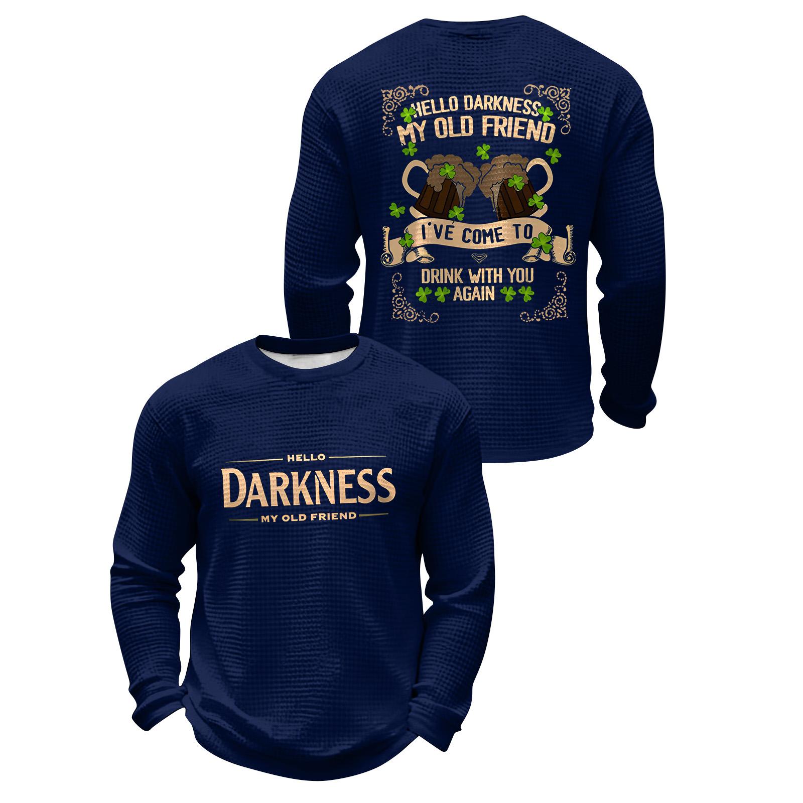 Men s Print Round Neck Long Sleeve Tops Men s Sports Large Size Casual Round Neck Tops L