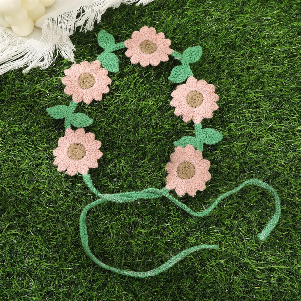 Lightweight Knitted Bandana Hairband With Floral Design Comfortable Headwrap For Sports Casual Or Formal Wear
