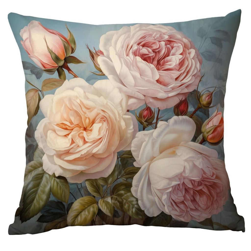 New Retro Old Peony Flower Pillowcase Home Sofa Cushion Pillowcase