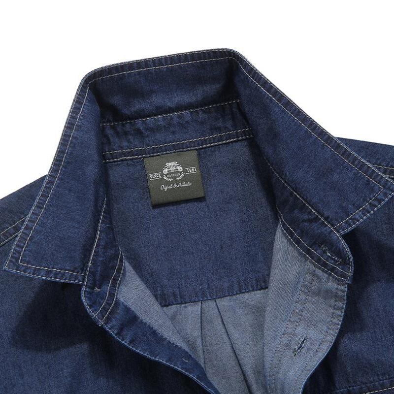 Clearance Summer Shirts Men Denim Casual Shirts Camisa Jeans Shirt Camisa Denim Hombre Cotton Breathable Casual Shirt Male M-3XL