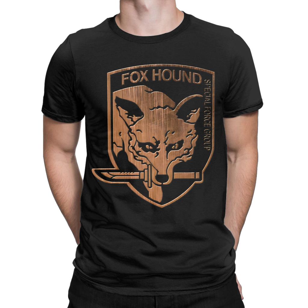 Grupo de Fuerzas Especiales Fox Hound Logo Metal Gear Solid Camiseta Camisetas Hippies Hombre Algodón Cuello Redondo 5XL Ropa Tops de Manga Corta