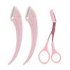 3PCS Eyebrow Trimmer Set Eyebrow Scissors With Comb Crescent Trimmer Makeup Tools Eyebrow J2S0