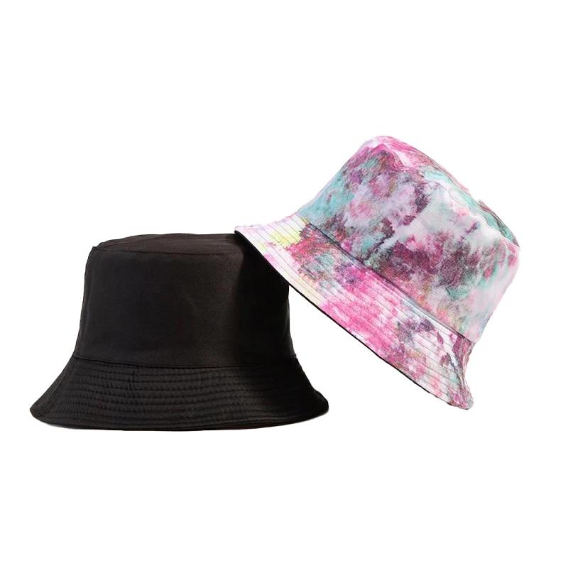 New Street Graffiti  Men's Bucket Hat Double-Sided Hip Hop   Outdoor Women Caps Beach Sun Protect Fishing Unisex Bonnet