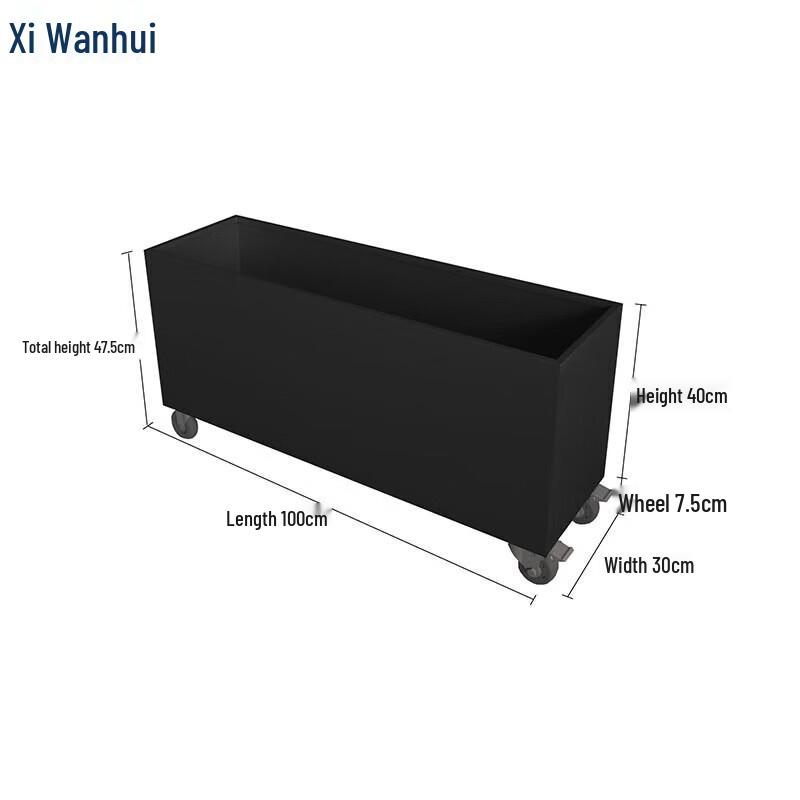 Outdoor Movable Planter Box with Wheels