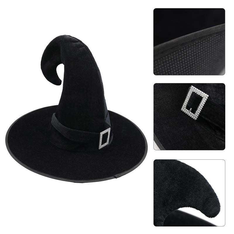 Adult Kids Children Halloween Witch Hats Masquerade Wizard Hat Cosplay Costume Halloween Party Fancy Dress Decor