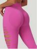 Europäische & Amerikanische Hochelastische Nahtlose Yogahose, Damen Hoher Bund Ausgeschnitten für Laufen Fitness