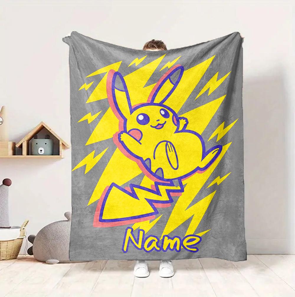 Custom Name Ghostly Friends Flannel Blanket Throw Blanket Soft Warm Sofa Bed home Decor Unique Gift