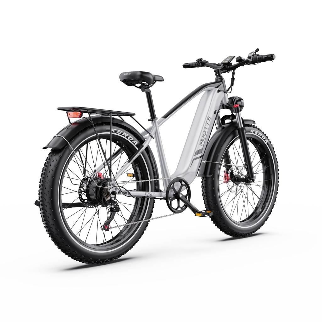 DUOTTS F26 Lite 26-inch Fat Tire Electric Bike, 500W Motor, 90km Extended Range, App Connectivity for City and Light Off-Road Riding, White